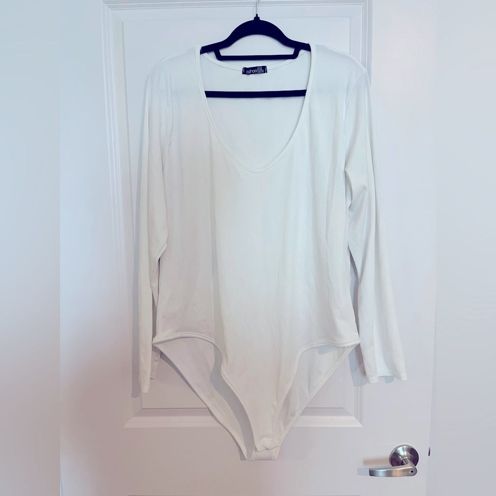 Plus Basic Plunge Rib Bodysuit